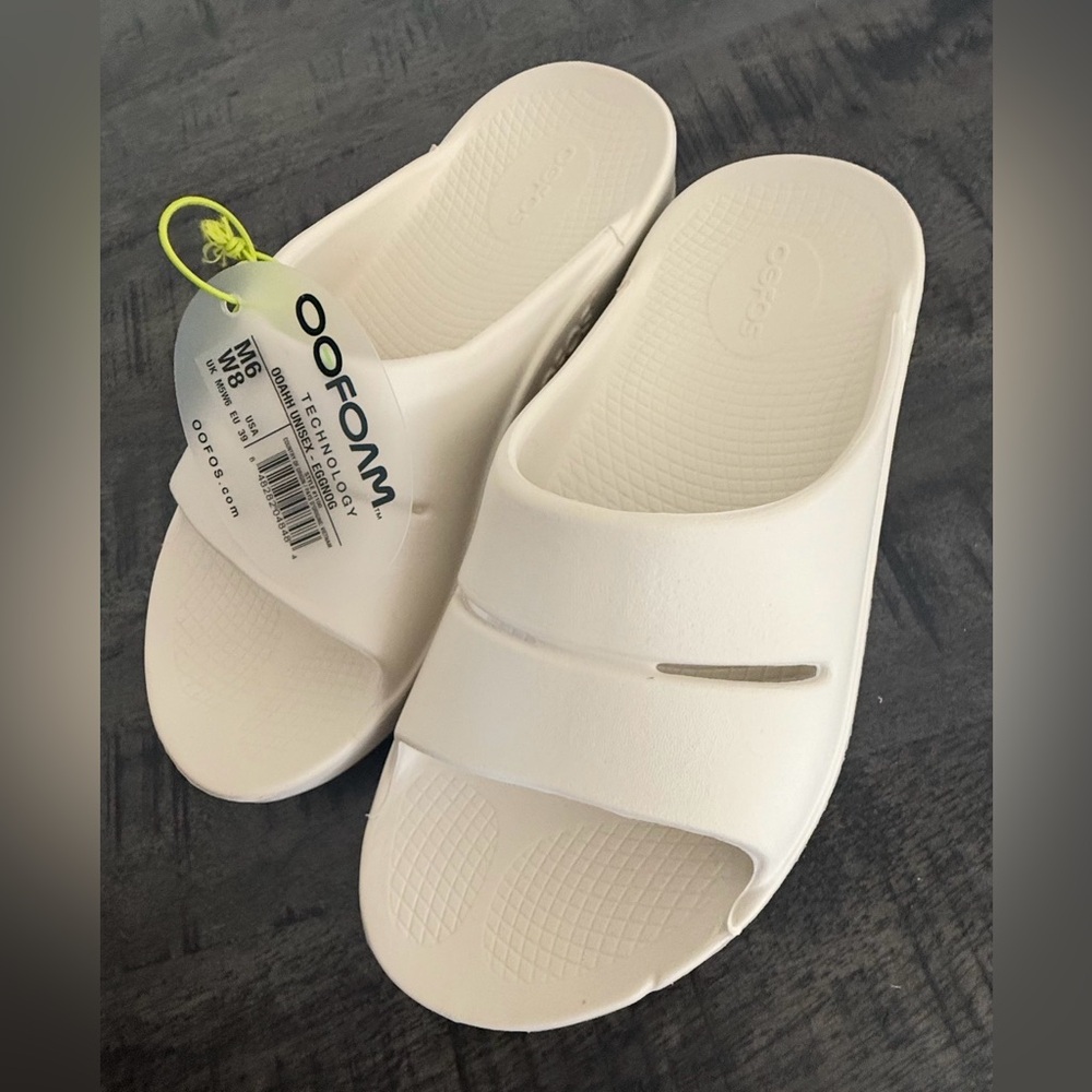 OOFOS Eggnog Slide Sandals - Picture 3 of 6